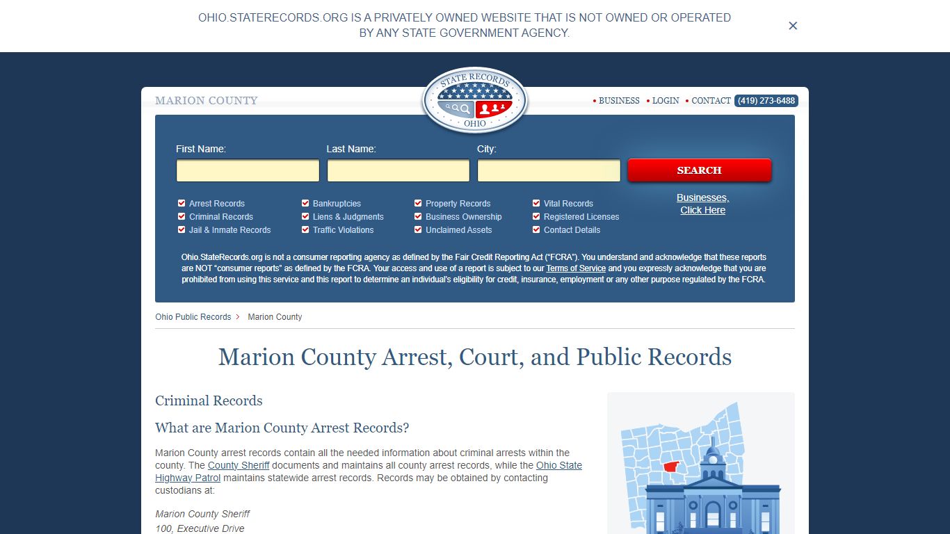 Marion County Arrest, Court, and Public Records